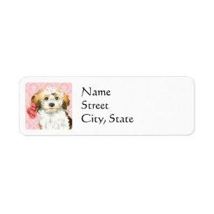 Étiquette Valentine Havanese rose