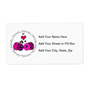 Étiquette Valentine Love Bug