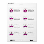 Étiquette Valentine Love Bug (Feuille entière)