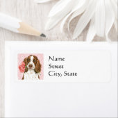 Étiquette Valentine Rose Anglais Springer (En situation)