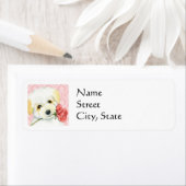 Étiquette Valentine Rose Coton de Tulear (En situation)