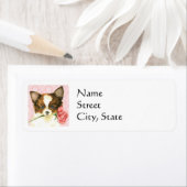 Étiquette Valentine Rose Papillon (En situation)