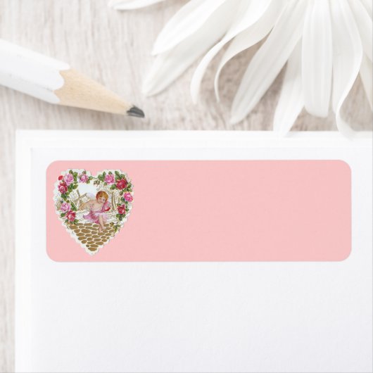 Étiquette Valentine vintage (En situation)