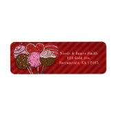 Étiquette Valentine's Cake Pops Moderne Chic fête d'annivers (Devant)