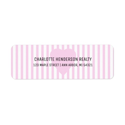 Étiquette Valentines Day Immobilier Adresse de retour (Devant)