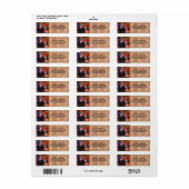 Étiquette Vallarta Catrinas Fleurs & Bougies 1718 Adresse (Feuille entière)