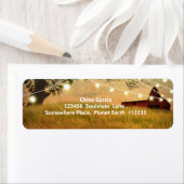 Étiquette Vallée de Red Barn, Conception de ferme rustique (En situation)