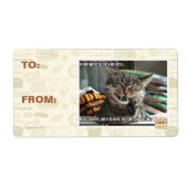 Étiquette vampire chat sourit (Devant)