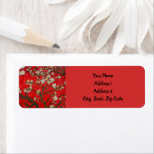 Étiquette Van Gogh Almond Blossoms Rouge (En situation)