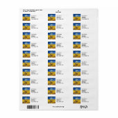 Étiquette Van Gogh Champs de blé Impressionniste Peinture (Feuille entière)