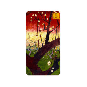 Étiquette Van Gogh Flower Plum Tree Après Hiroshige
