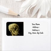 Étiquette Van Gogh Fumer du squelette (En situation)