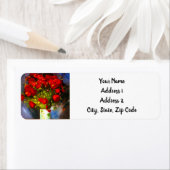 Étiquette Van Gogh Red Poppies (En situation)