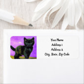 Étiquette Van Gogh Style Cat (En situation)