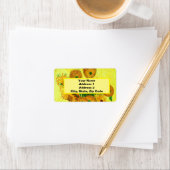 Étiquette Van Gogh Sunflowers (En situation)