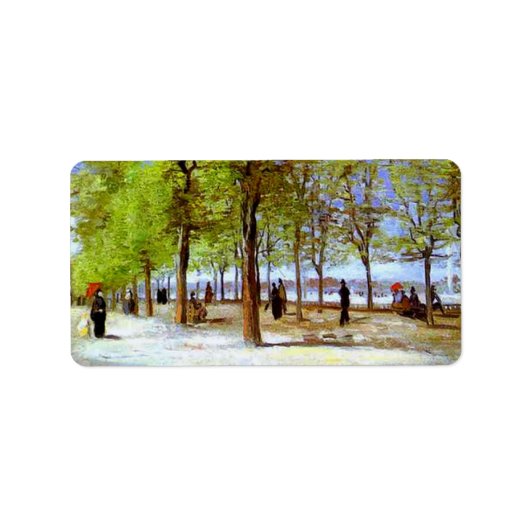 Étiquette Van Gogh - Terrasse dans le jardin du Luxembourg (Devant)