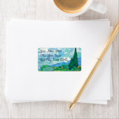 Étiquette Van Gogh Wheatfield avec Cyprès Vert et Bleu (En situation)