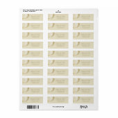 Étiquette Vanille classique avec anneau d'or (Feuille entière)