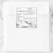 Étiquette vanille noir et blanc (Sac)