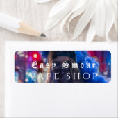 Étiquette Vape Shop Fumer Black Business (En situation)