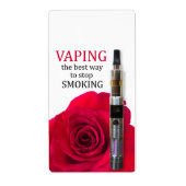Étiquette Vaping and rose flower (Devant)