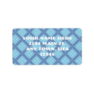 Étiquette Variation bleue Plaid