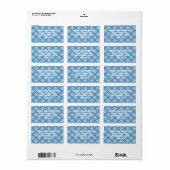 Étiquette Variation bleue Plaid (Feuille entière)