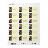 Étiquette Vase de Chrysanthemums Renoir Art (Feuille entière)