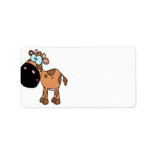 Étiquette veau de vache brun mignon