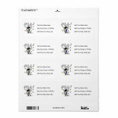 Étiquette Vedette du rock de garçon de cheveux noirs (Feuille entière)