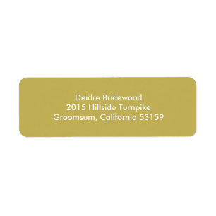 Étiquette Vegas Gold Contemporary Solid Color
