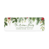 Étiquette Végétation de Noël Holly & Pine (Devant)