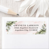 Étiquette Végétation dorée Succulente Dusty Blue Mariage (En situation)