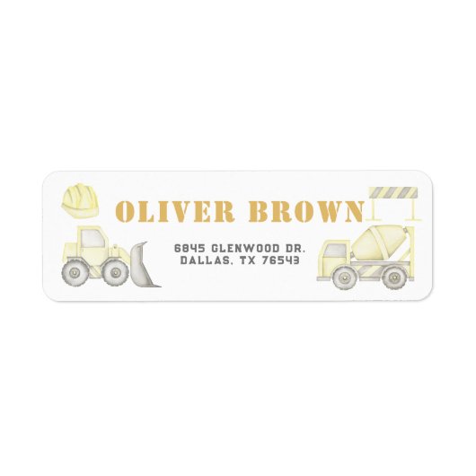 Étiquette Véhicule de vidage de construction amusant (Devant)