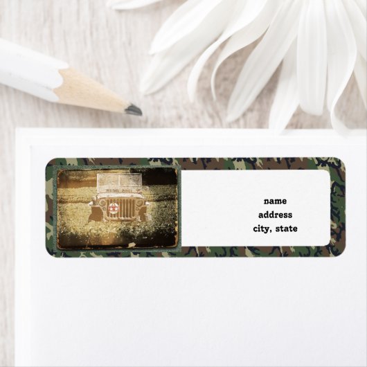 Étiquette Véhicule militaire (En situation)