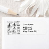 Étiquette Vélo à grande roue Penny Farthing (En situation)