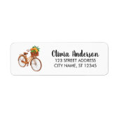 Étiquette Vélo avec orange de fruits Adresse de retour Label (Devant)