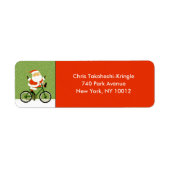 Étiquette vélo de Noël (Devant)
