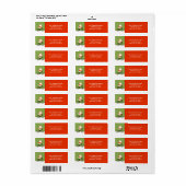 Étiquette vélo de Noël (Feuille entière)