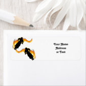 Étiquette Vélo hors route avec flammes (En situation)