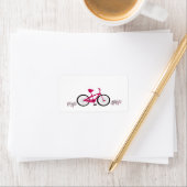 Étiquette Vélo rose (En situation)