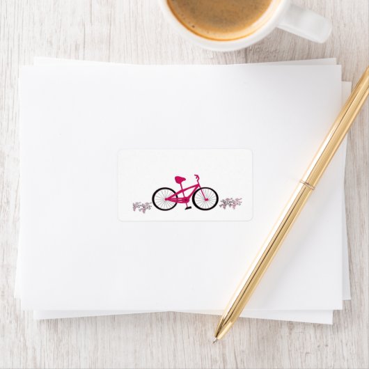 Étiquette Vélo rose (En situation)