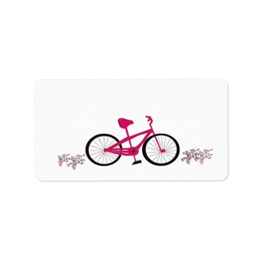 Étiquette Vélo rose (Devant)