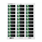 Étiquette Vélo Vert (Feuille entière)