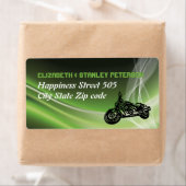 Étiquette Vélo vert/mariage moto (En situation)