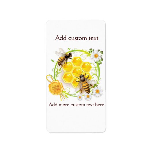 Étiquette Vendeur de miel Apiariste apiculteur (Devant)