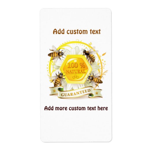 Étiquette Vendeur de miel Apiariste apiculteur (Devant)