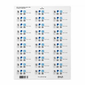 Étiquette Venmo paypal scan pour payer ajouter q r code logo (Feuille entière)