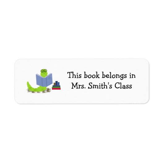 Étiquette Ver de livre (Devant)