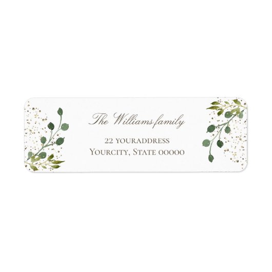 Étiquette verdure (Devant)